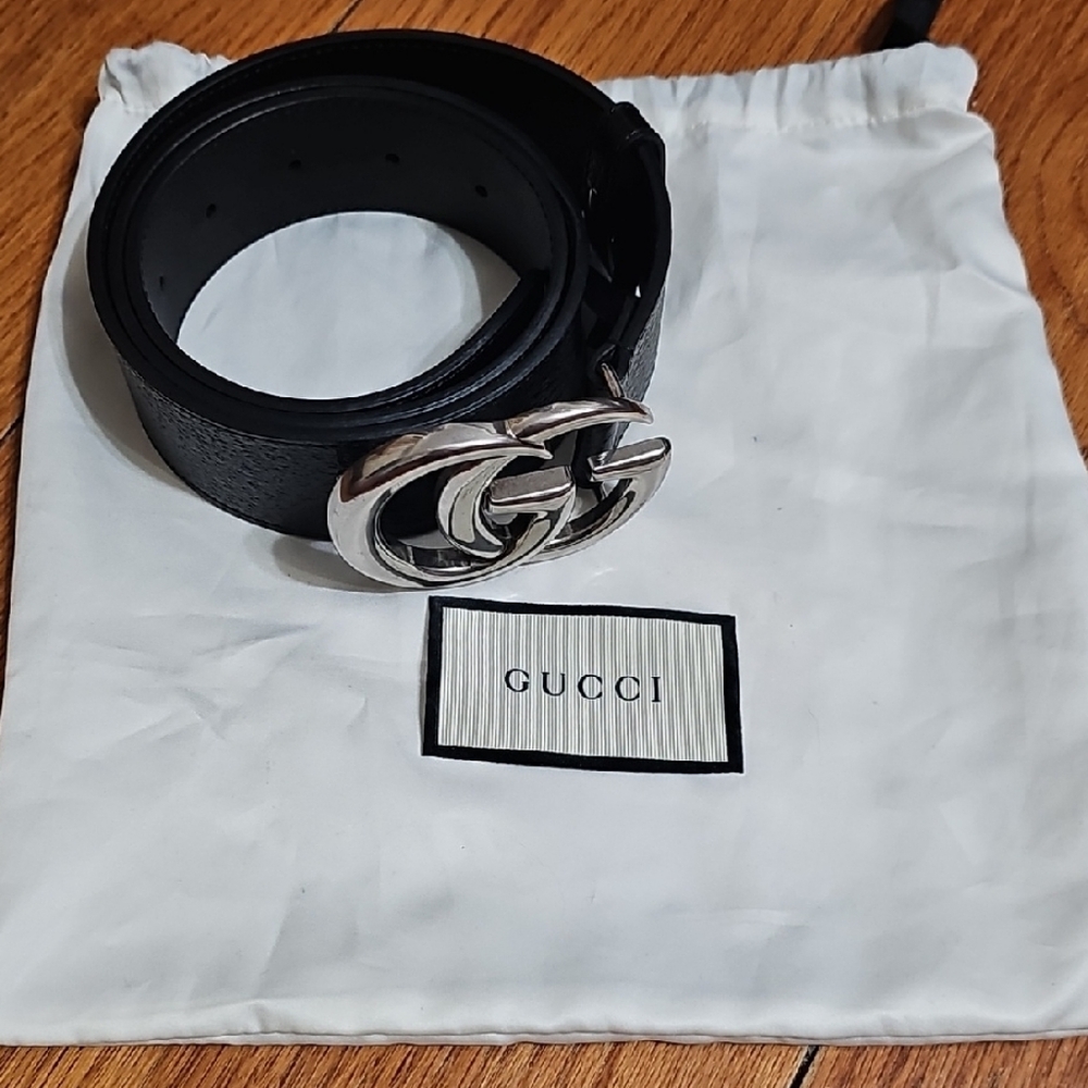 Gucci Black Leather Belt